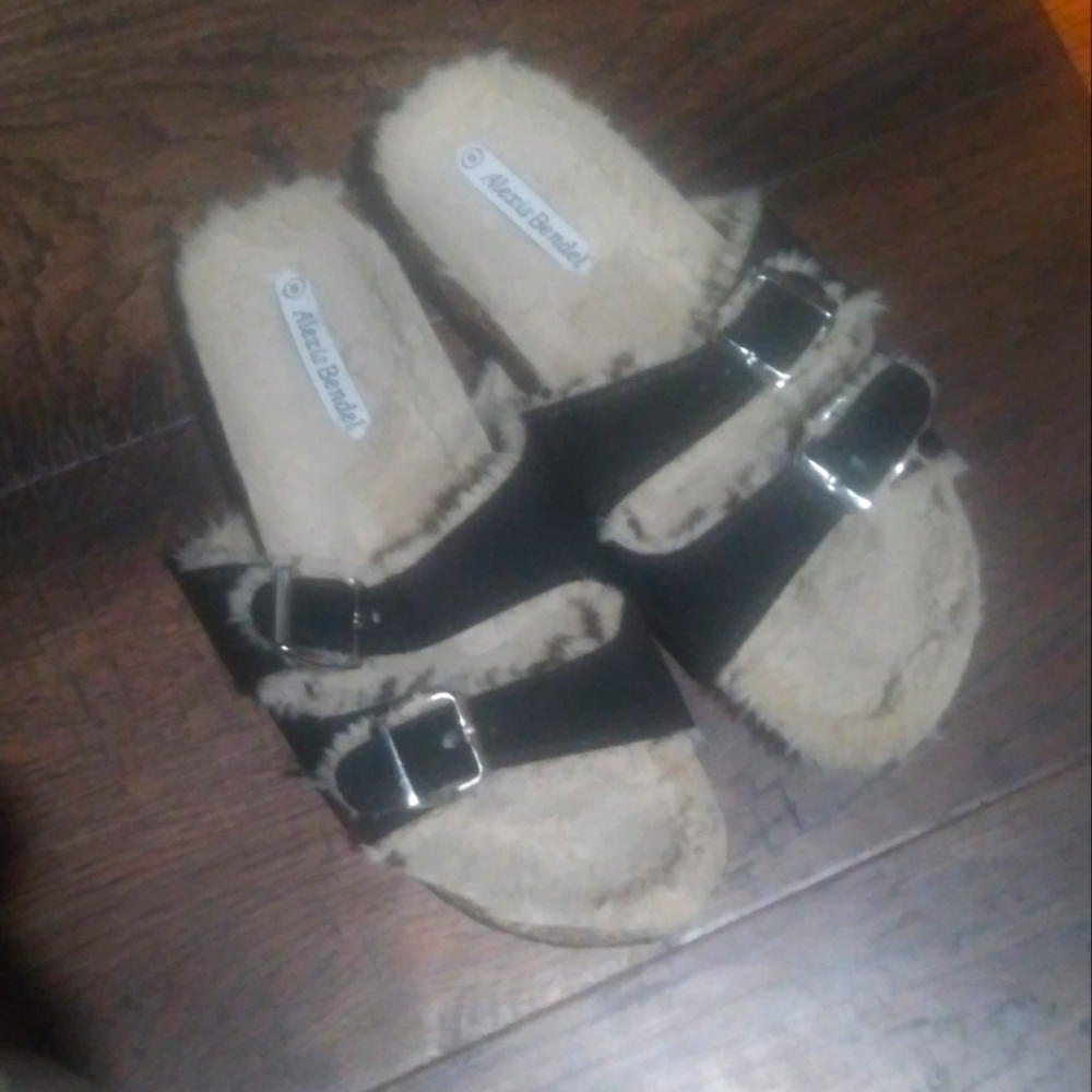 COPY - Black Alexis Bendel size 9 slip-on sandals